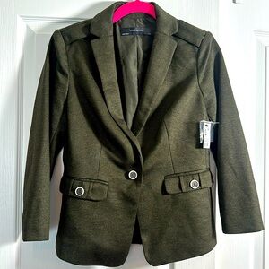 The Limited XS cropped sleeve jacket NWT dark green